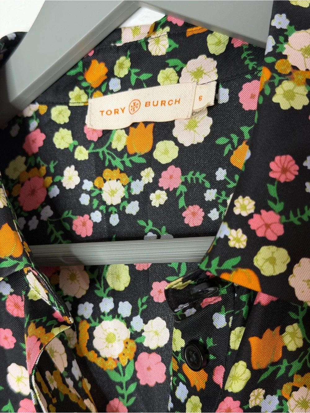 Tory Burch 100% Silk Floral Sleeveless Dress Women’s size 6